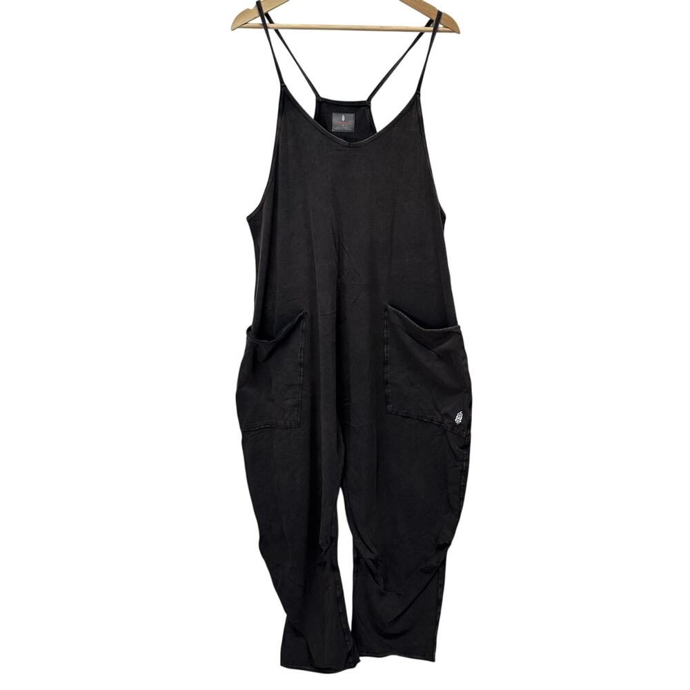 FP Movement Hot Shot Dark Gray Baggy Relaxed Jumpsuit Womens Large Relaxed Boho - Picture 1 of 12